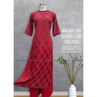 Áo Dài Phom Trẻ Gấm Lụa Phom Suông TTKLT643